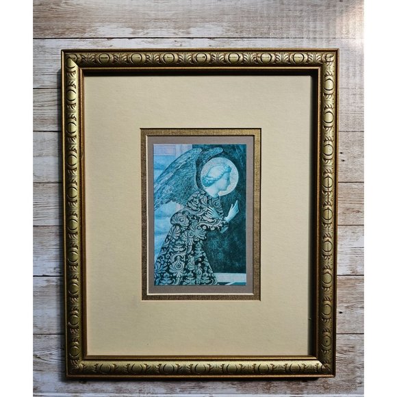 Pier 1 Art Vintage Framed Davinci Renaissance Angels Framed Print